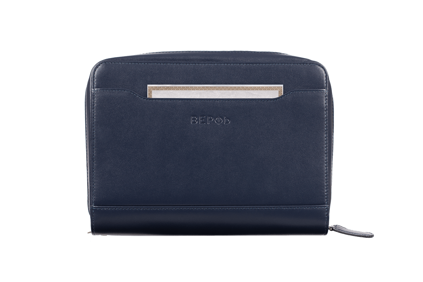 Синий дорожный органайзер для документов из кожи Travel Pack Blue - Верфь