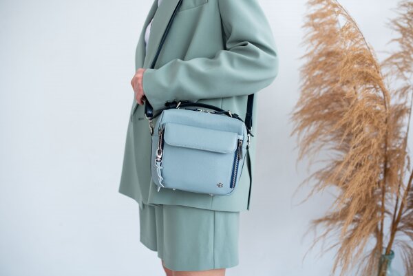 Женская сумка Shell Grey-Blue