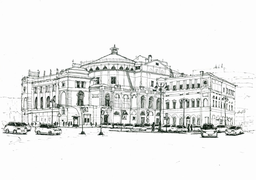 Мариинский театр рисунок