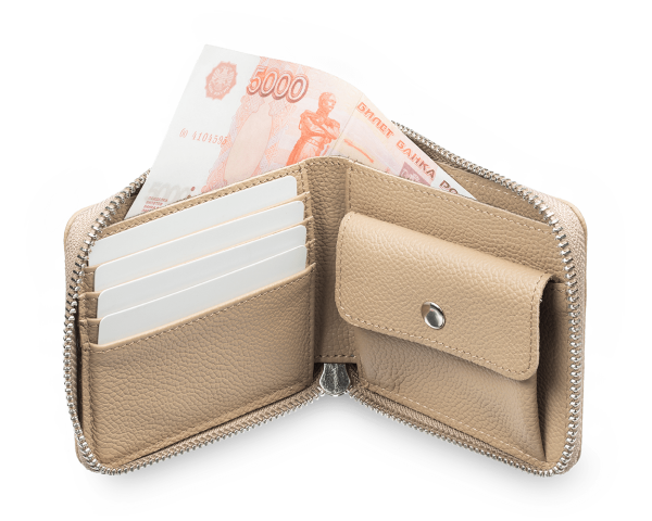 Кошелек Zipper Beige