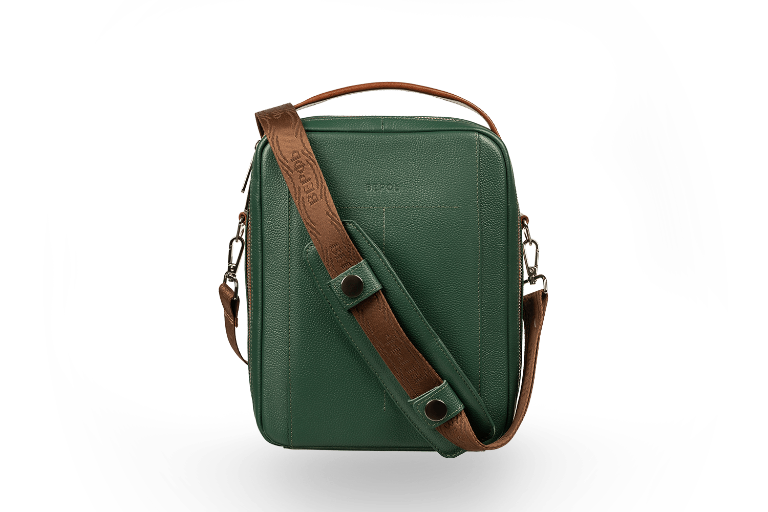Зеленая мужская сумка через плечо А5 Fin Green от бренда Верфь