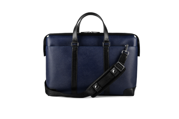 Мужская деловая сумка Pebble Blue-Black