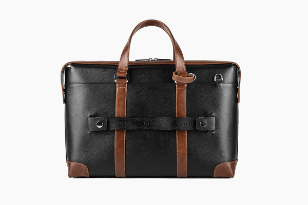 Мужская деловая сумка Pebble Black-Brown
