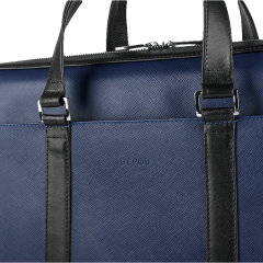 Мужская деловая сумка Pebble Blue-Black - Image 7