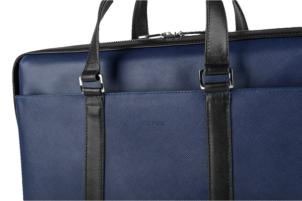 Мужская деловая сумка Pebble Blue-Black