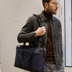 Мужская деловая сумка Pebble Blue-Black - Image 11