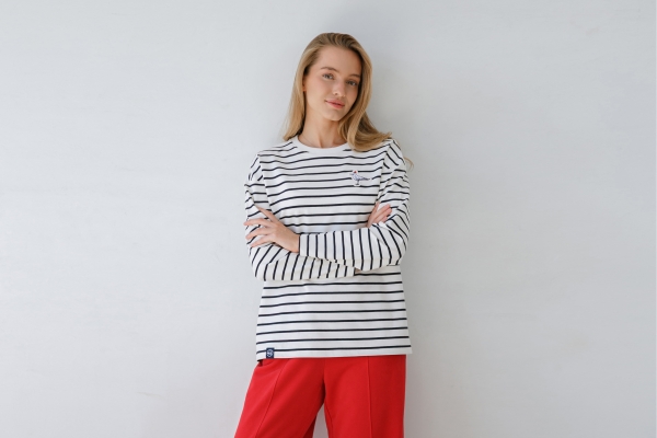 Лонгслив тельняшка Верфь х Captain's Mate женский L-XL