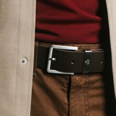 Мужской ремень Верфь Brown M - Image 3